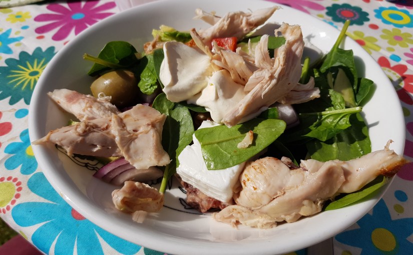Spontan kycklingsallad