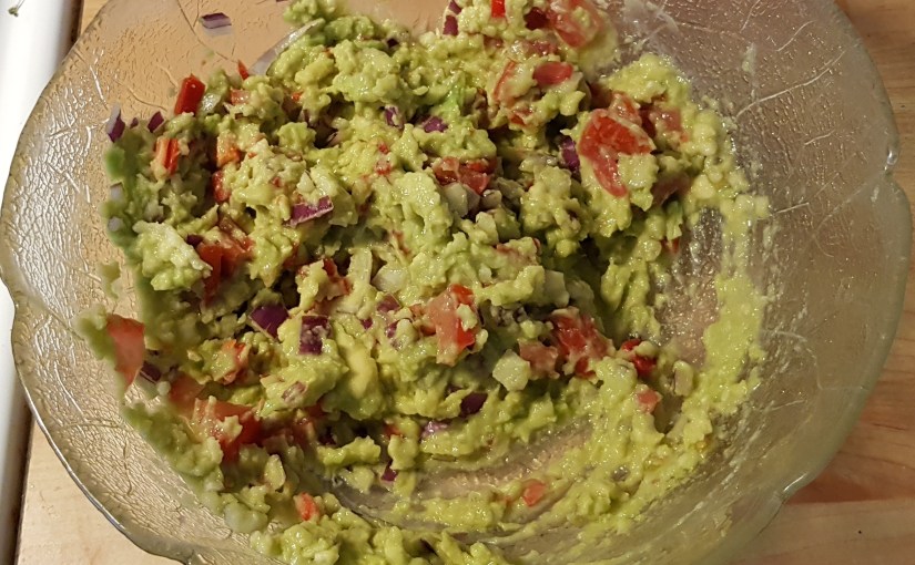Guacamole och tacos på mitt vis, efter en solig dag i&nbsp;Trollhättan